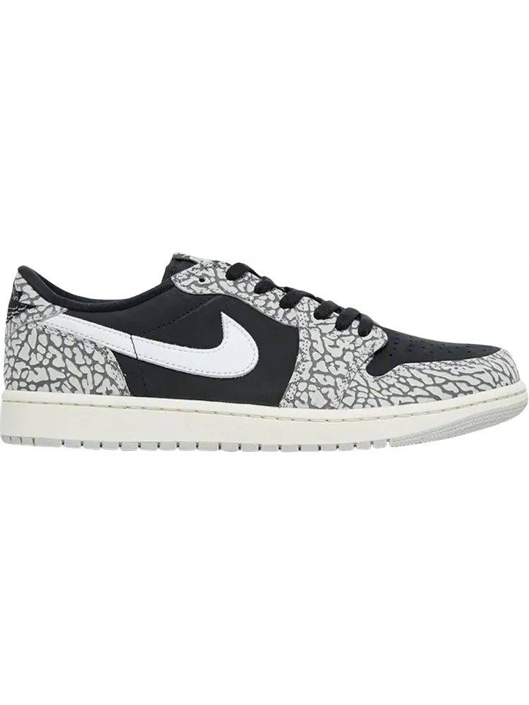 Кроссовки Air Jordan 1 Retro Low OG Black Cement — изображение 1 из 1, черный