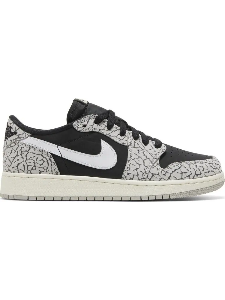 Кроссовки Air Jordan 1 Retro Low OG GS 'Black Cement' — изображение 1 из 4, черный