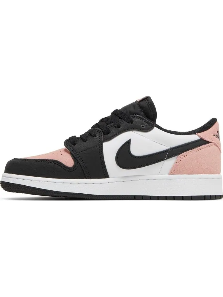 Кроссовки Air Jordan 1 Retro Low OG GS Bleached Coral — изображение 3 из 8, розовый