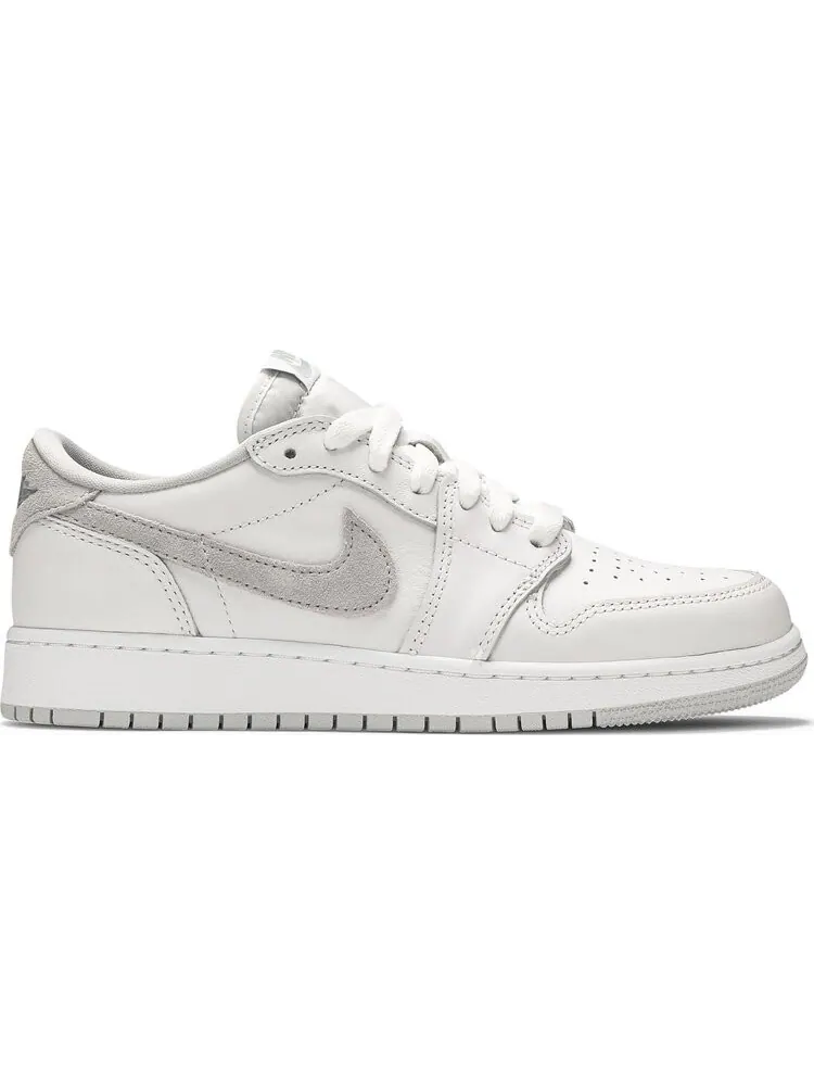 Кроссовки Air Jordan 1 Retro Low OG GS Neutral Grey 2021 — изображение 1 из 8, белый
