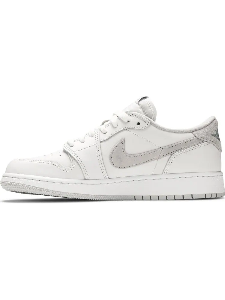 Кроссовки Air Jordan 1 Retro Low OG GS Neutral Grey 2021 — изображение 3 из 8, белый