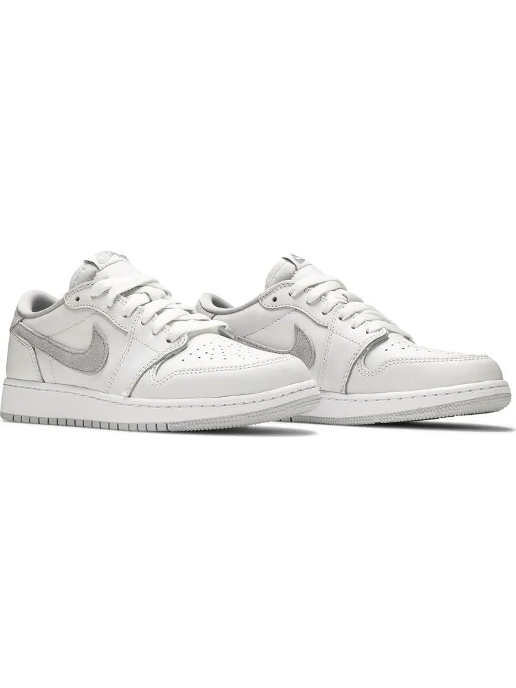 Кроссовки Air Jordan 1 Retro Low OG GS Neutral Grey 2021 — изображение 8 из 8, белый