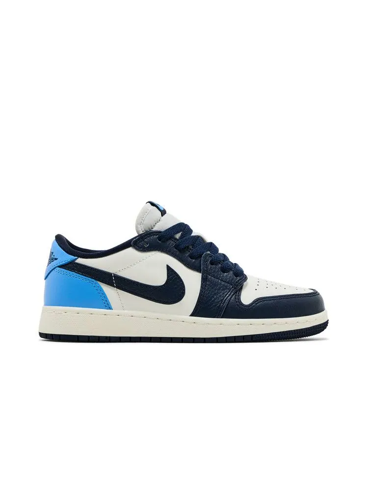 Кроссовки Air Jordan Air Jordan 1 Retro Low OG GS 'Obsidian UNC' — изображение 2 из 8, синий