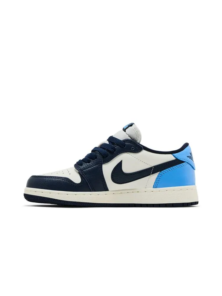Кроссовки Air Jordan Air Jordan 1 Retro Low OG GS 'Obsidian UNC' — изображение 4 из 8, синий
