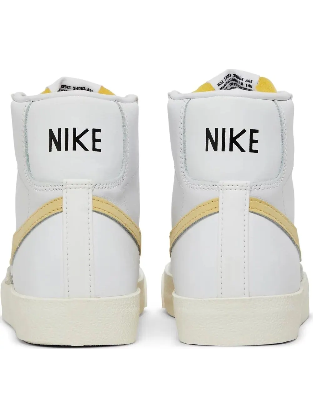 Кроссовки Nike Wmns Blazer Mid Hyper Crimson — изображение 4 из 5, белый/желтый