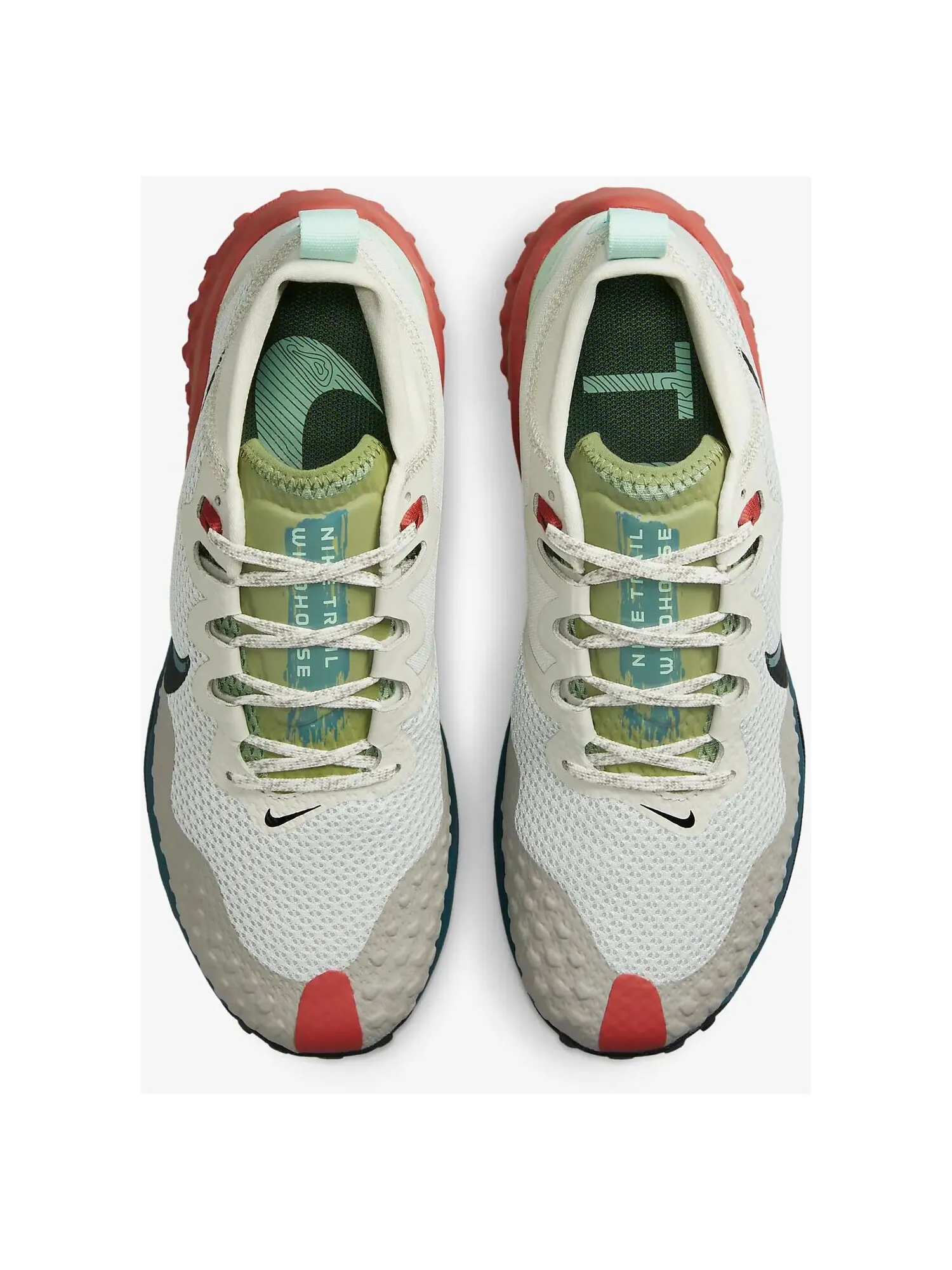 Кроссовки Nike Wildhorse 7 — изображение 3 из 7, слоновая кость/зеленый