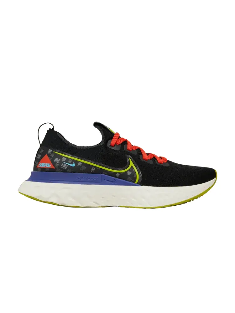 Кроссовки Nike React Infinity Run Flyknit AS 'Bright Cactus' — изображение 1 из 9, черный//фиолетовый/яркий