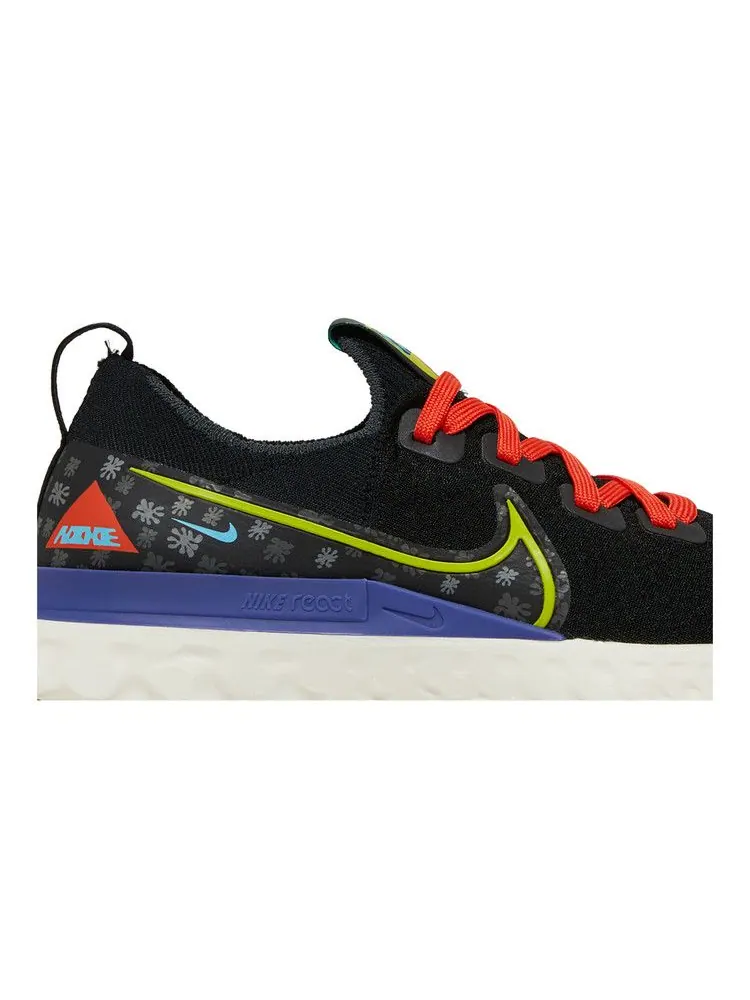 Кроссовки Nike React Infinity Run Flyknit AS 'Bright Cactus' — изображение 3 из 9, черный//фиолетовый/яркий