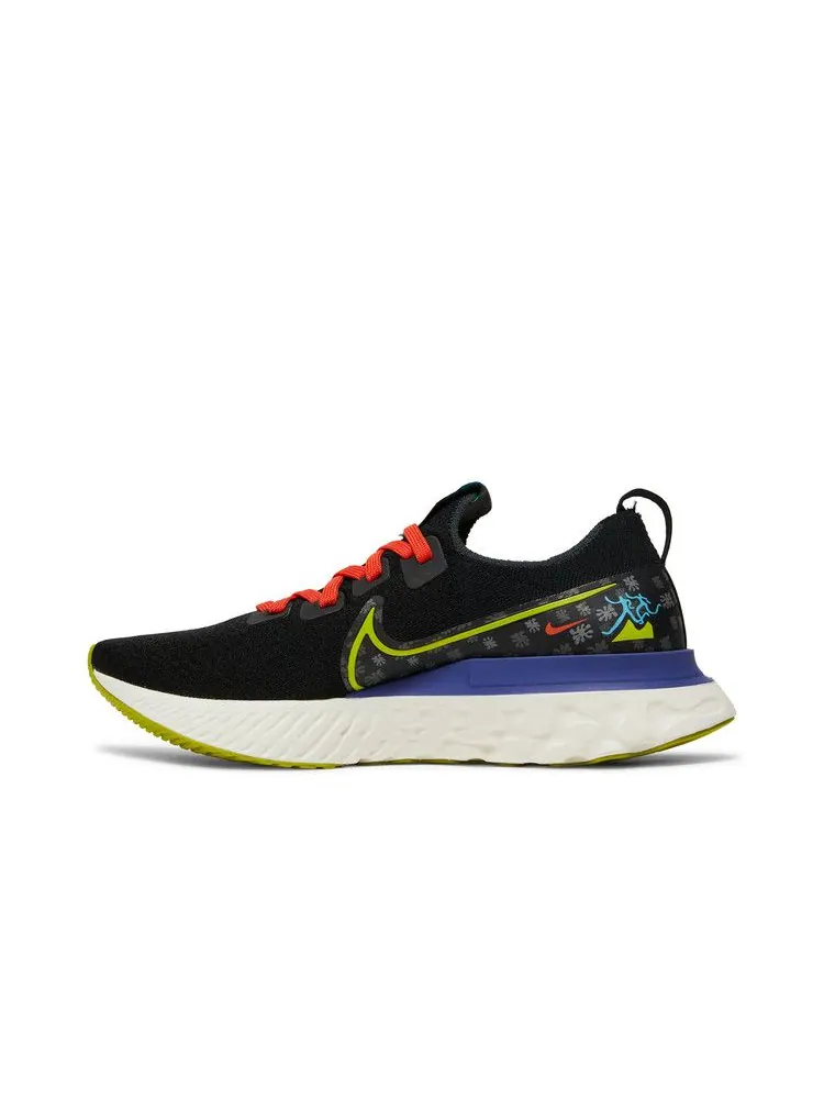 Кроссовки Nike React Infinity Run Flyknit AS 'Bright Cactus' — изображение 4 из 9, черный//фиолетовый/яркий
