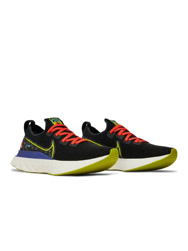 Кроссовки Nike React Infinity Run Flyknit AS 'Bright Cactus' — изображение 9 из 9, черный//фиолетовый/яркий