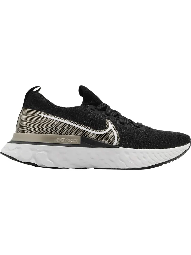 Кроссовки Nike Wmns React Infinity Run Flyknit Premium 'Black Metallic Gold Silk' — изображение 1 из 1, черный