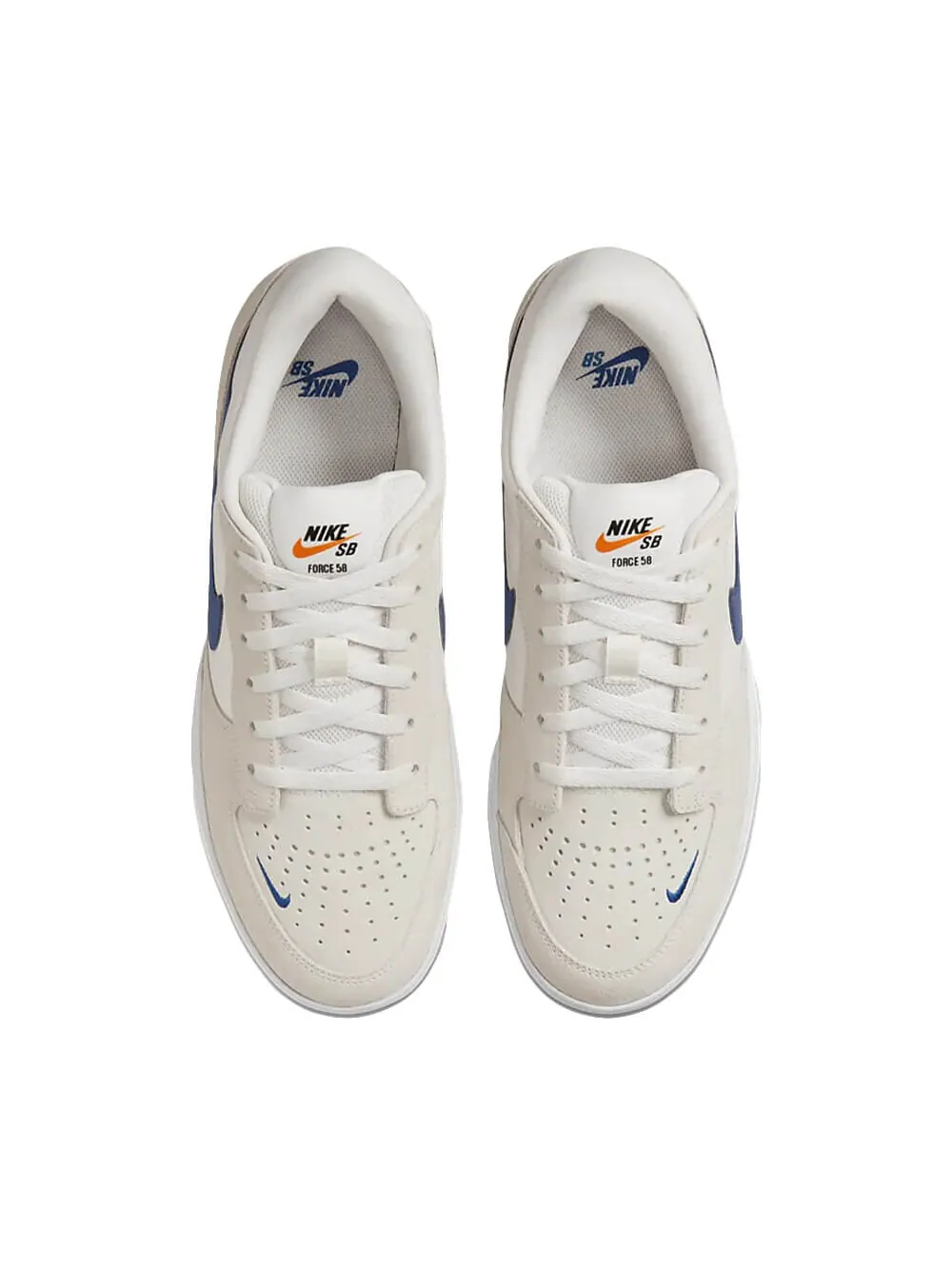 Скейтерские кеды Nike SB Force 58 — изображение 3 из 6, кремовый/голубой