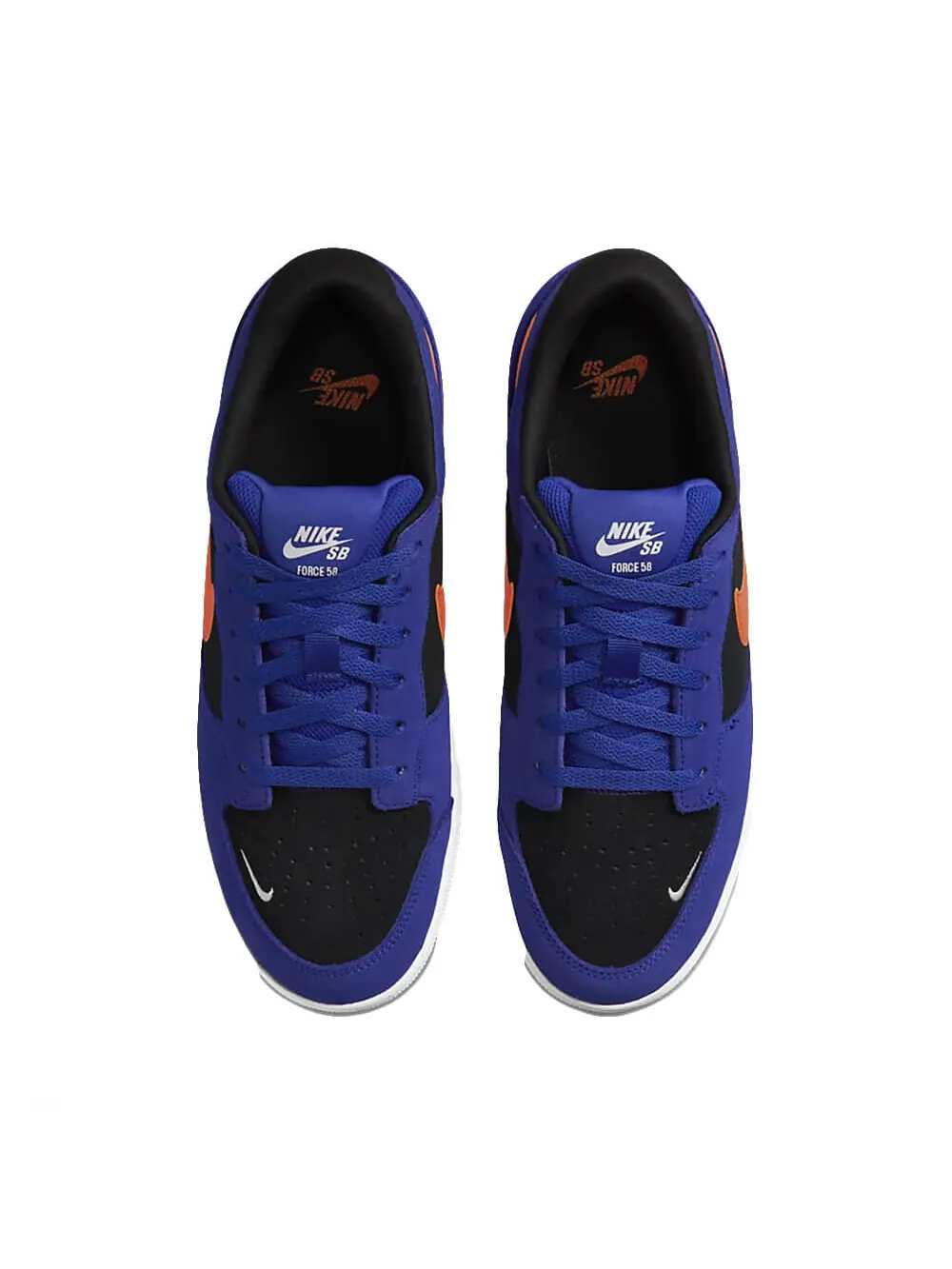 Скейтерские кеды Nike SB Force 58 — изображение 2 из 6, синий/оранжевый
