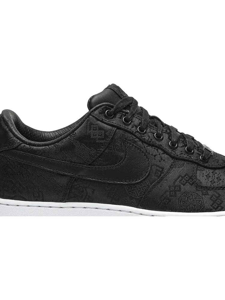 Кроссовки Nike Fragment Design x CLOT x Air Force 1 'Black Silk' — изображение 2 из 8, черный