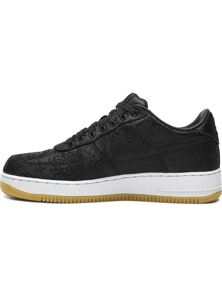 Кроссовки Nike Fragment Design x CLOT x Air Force 1 'Black Silk' — изображение 3 из 8, черный