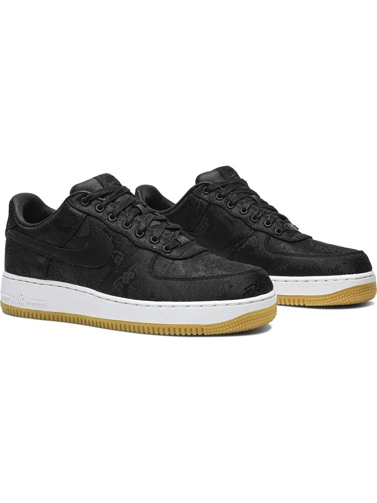 Кроссовки Nike Fragment Design x CLOT x Air Force 1 'Black Silk' — изображение 8 из 8, черный