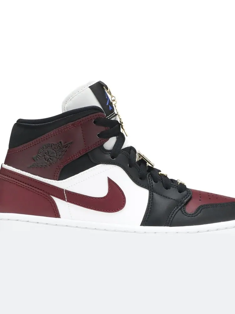 Кроссовки Wmns Air Jordan 1 Mid SE Gold Pendants — изображение 2 из 8, красный