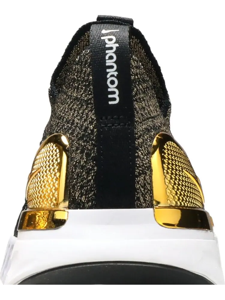 Кроссовки Nike Wmns React Phantom Run Flyknit 2 Premium 'Black Metallic Gold' — изображение 7 из 8, черный