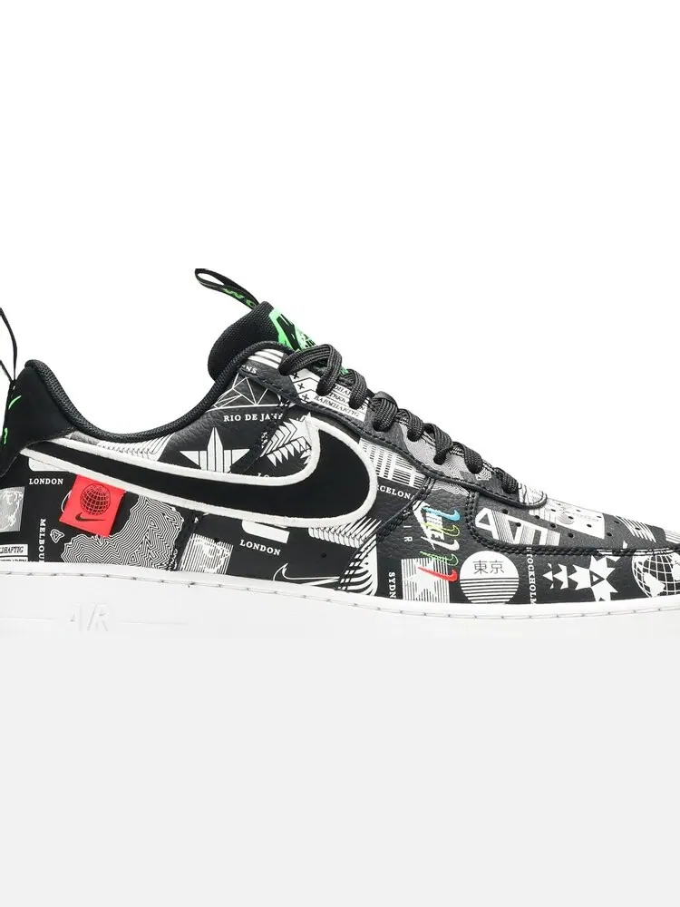 Кроссовки Nike Air Force 1 '07 LX 'Worldwide Pack - Black' — изображение 2 из 8, черный