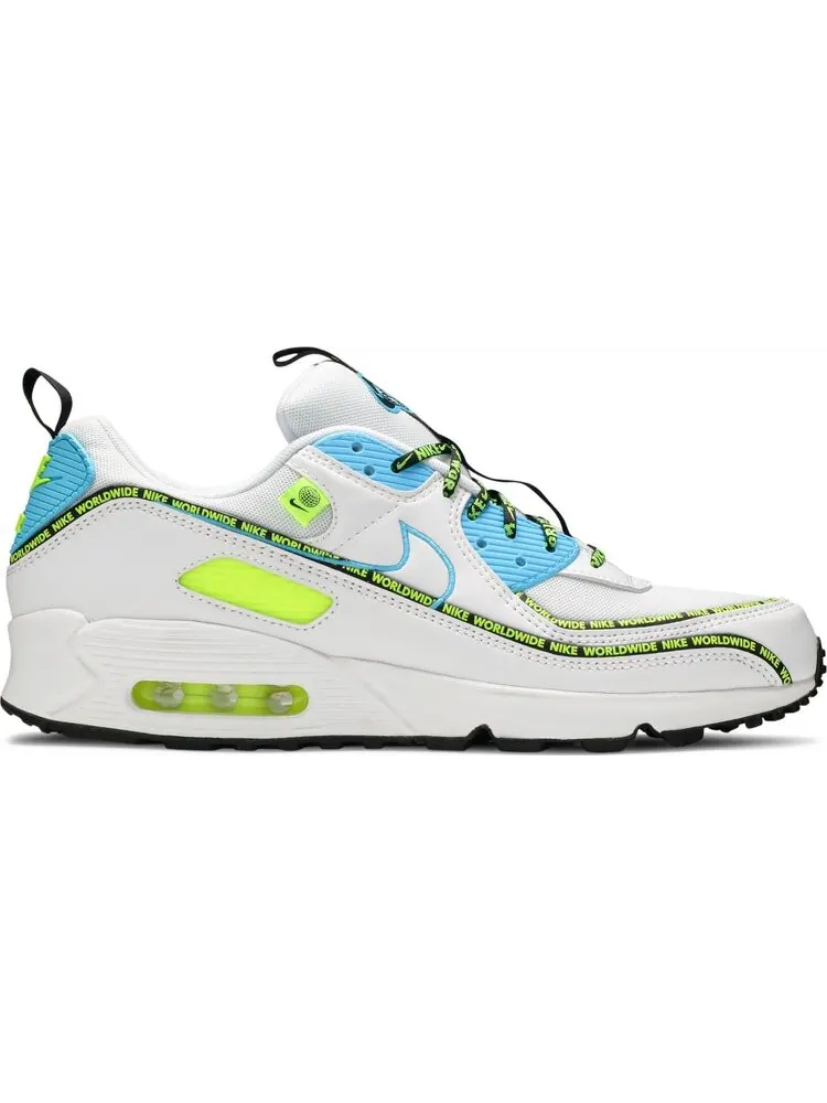 Кроссовки Nike Air Max 90 SE 'Worldwide Pack - Blue Fury Volt' — изображение 1 из 8, белый