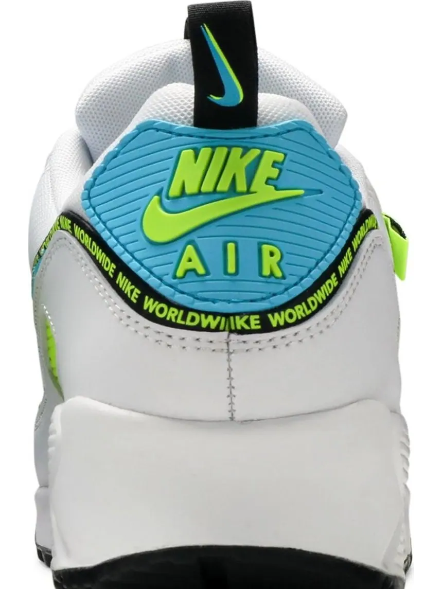 Кроссовки Nike Air Max 90 SE 'Worldwide Pack - Blue Fury Volt' — изображение 7 из 8, белый