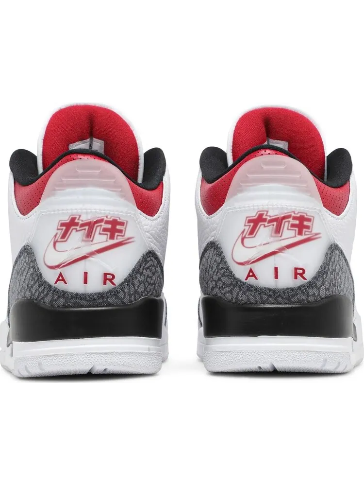 Кроссовки Air Jordan 3 SE-T Fire Red Japan Exclusive — изображение 6 из 8, белый