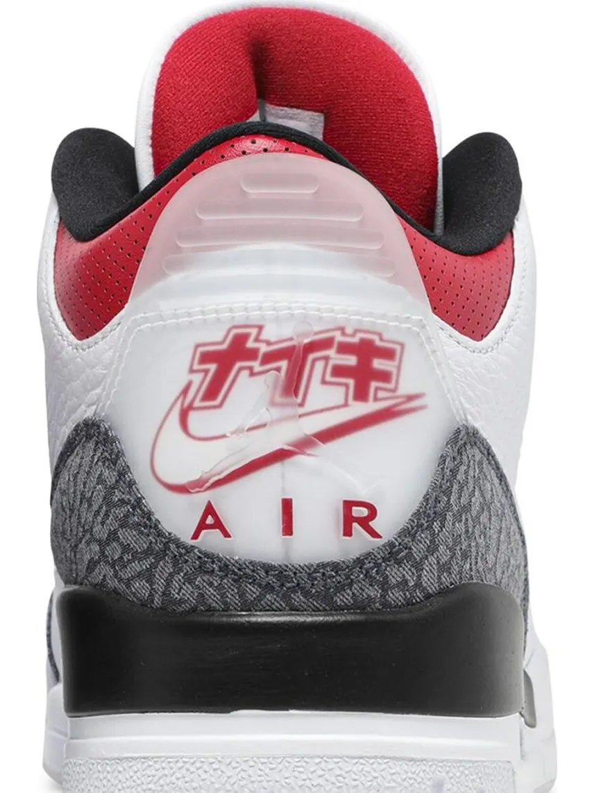 Кроссовки Air Jordan 3 SE-T Fire Red Japan Exclusive — изображение 7 из 8, белый