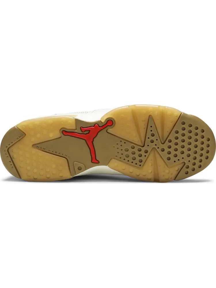 Кроссовки Air Jordan 6 GS Retro Quai 54 - Sail Gum — изображение 4 из 8, загар