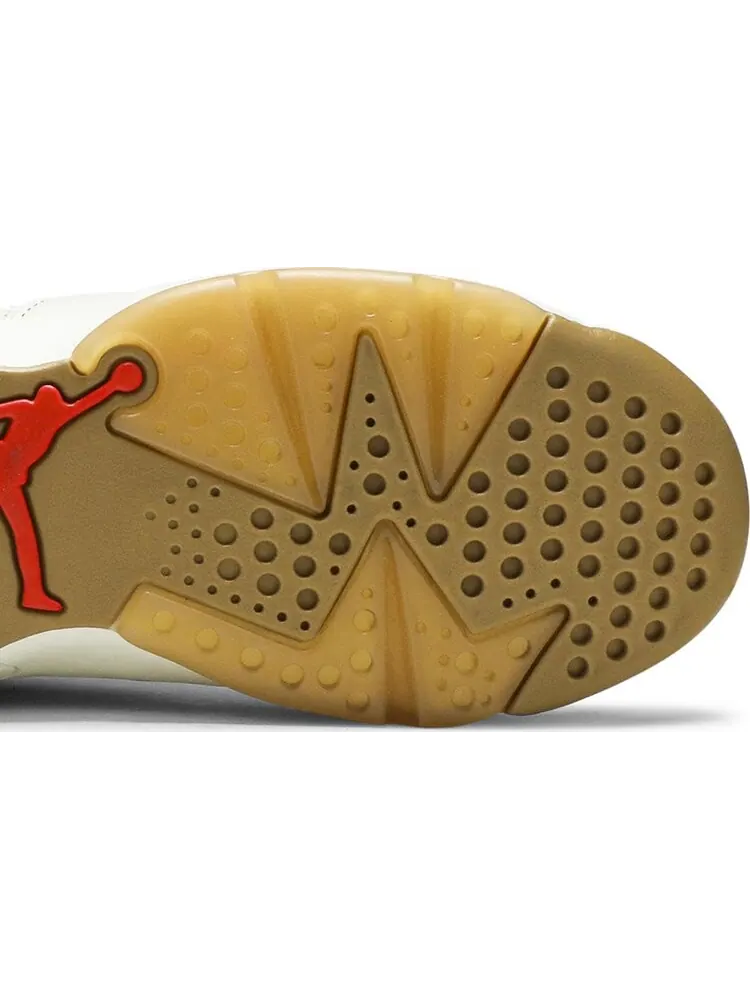 Кроссовки Air Jordan 6 GS Retro Quai 54 - Sail Gum — изображение 5 из 8, загар