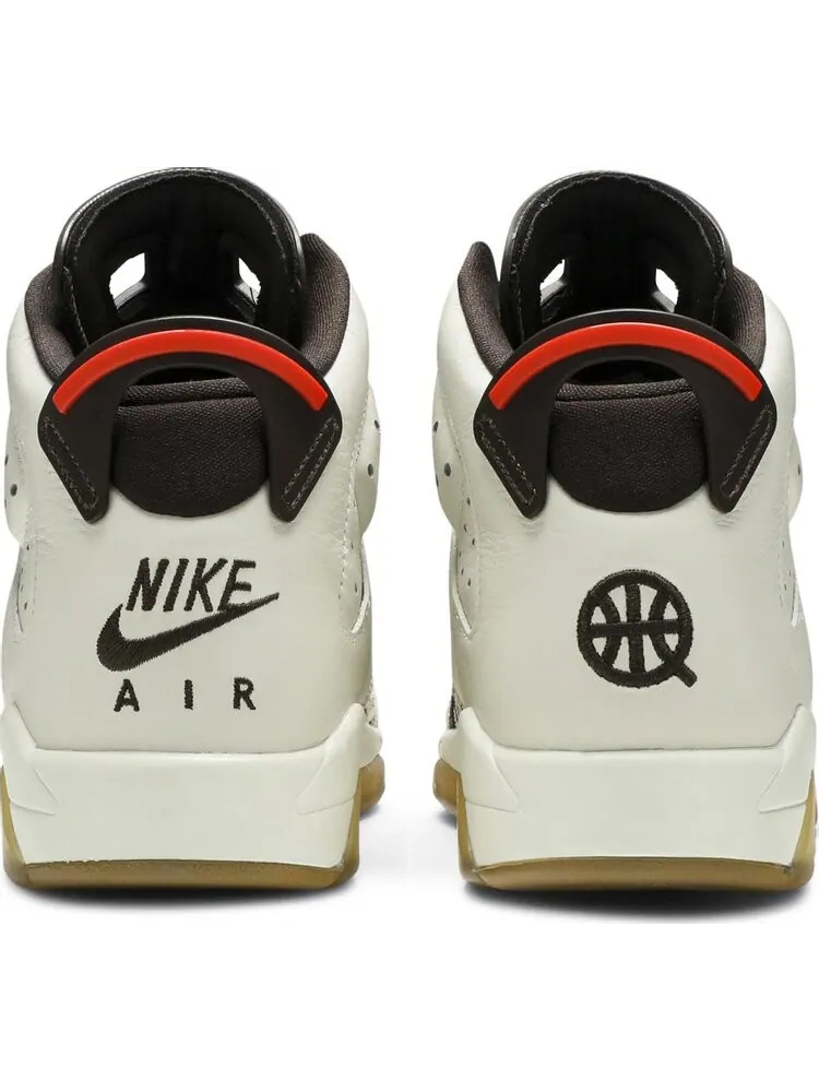 Кроссовки Air Jordan 6 GS Retro Quai 54 - Sail Gum — изображение 6 из 8, загар
