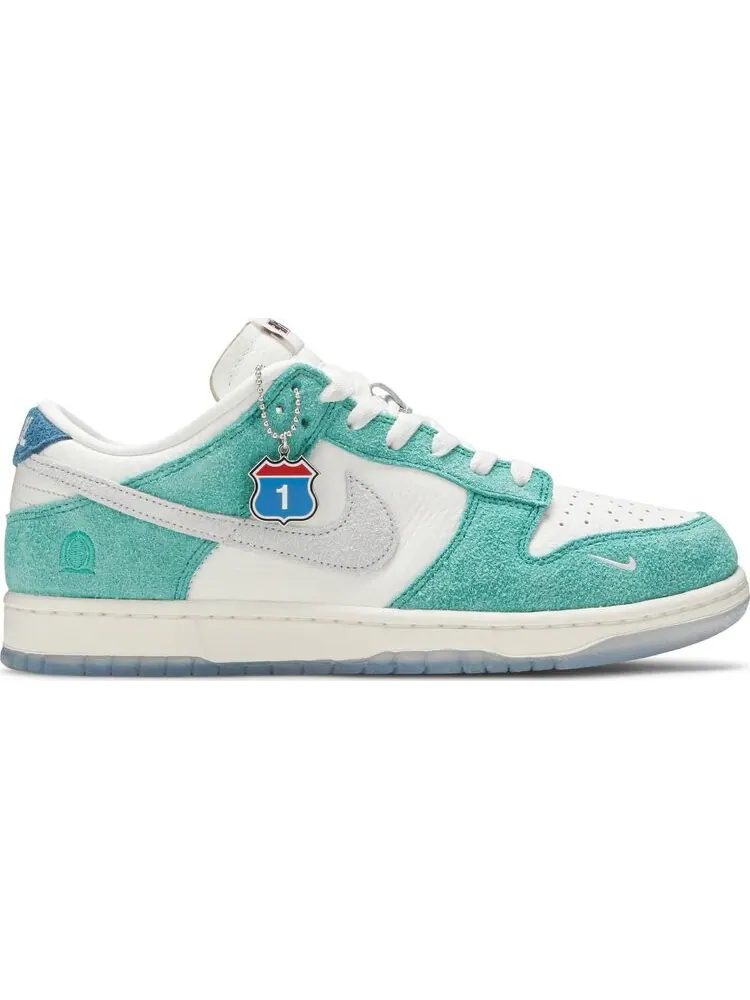 Кроссовки Nike Kasina x Dunk Low 'Road Sign' — изображение 1 из 8, бирюзовый