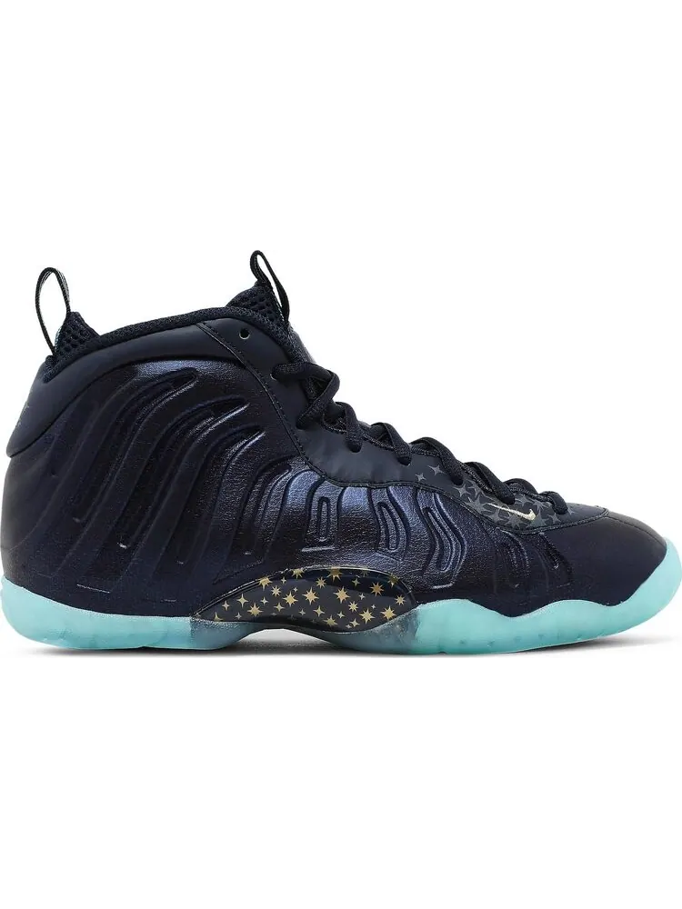 Кроссовки Nike Little Posite One GS 'Gold Stars' — изображение 1 из 8, синий