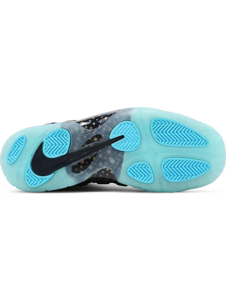 Кроссовки Nike Little Posite One GS 'Gold Stars' — изображение 4 из 8, синий