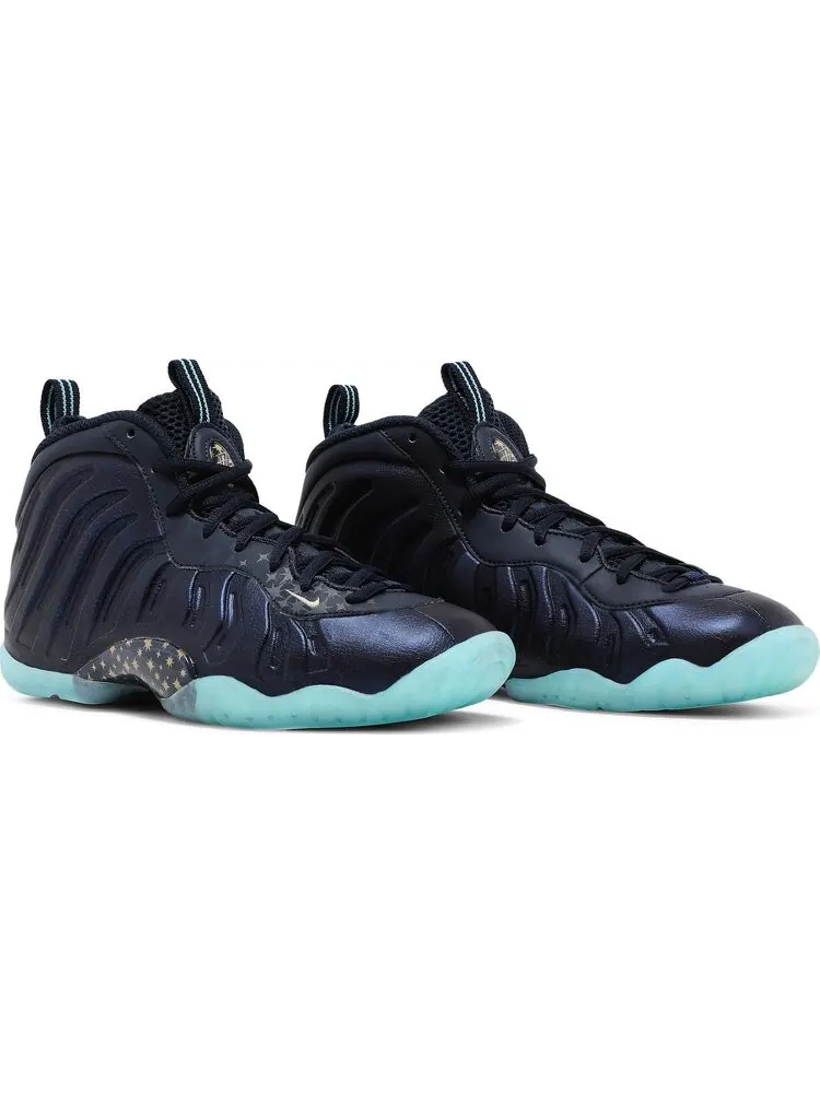 Кроссовки Nike Little Posite One GS 'Gold Stars' — изображение 8 из 8, синий