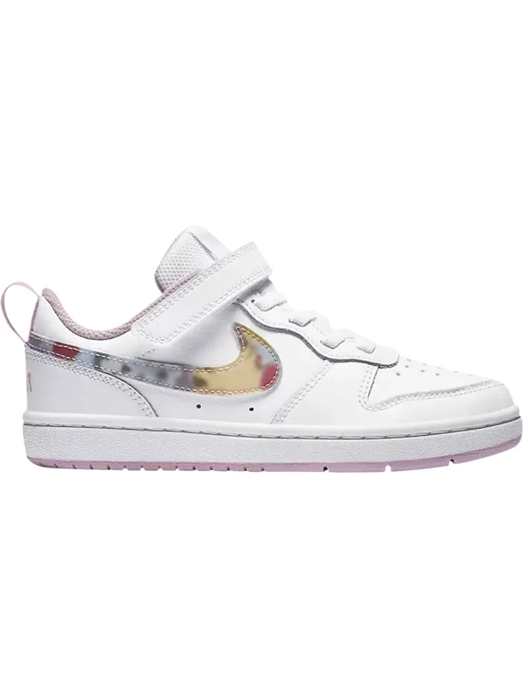 Кроссовки Nike Court Borough Low 2 SE PS 'Floral Swoosh' — изображение 1 из 1, белый