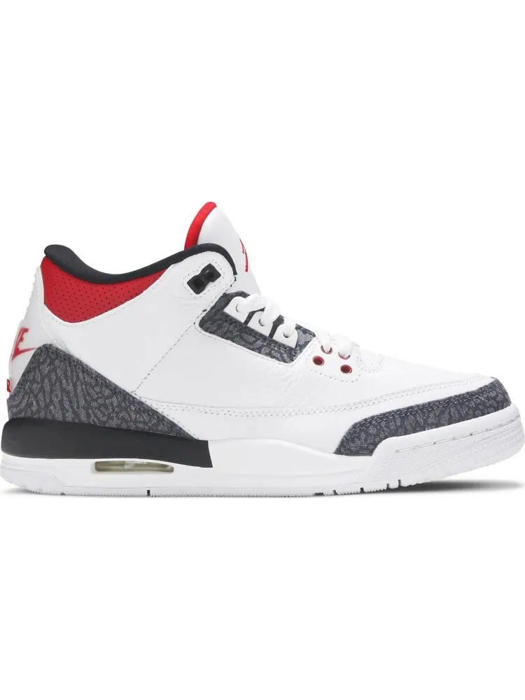Кроссовки Air Jordan 3 Retro Denim SE GS Fire Red — изображение 1 из 8, белый