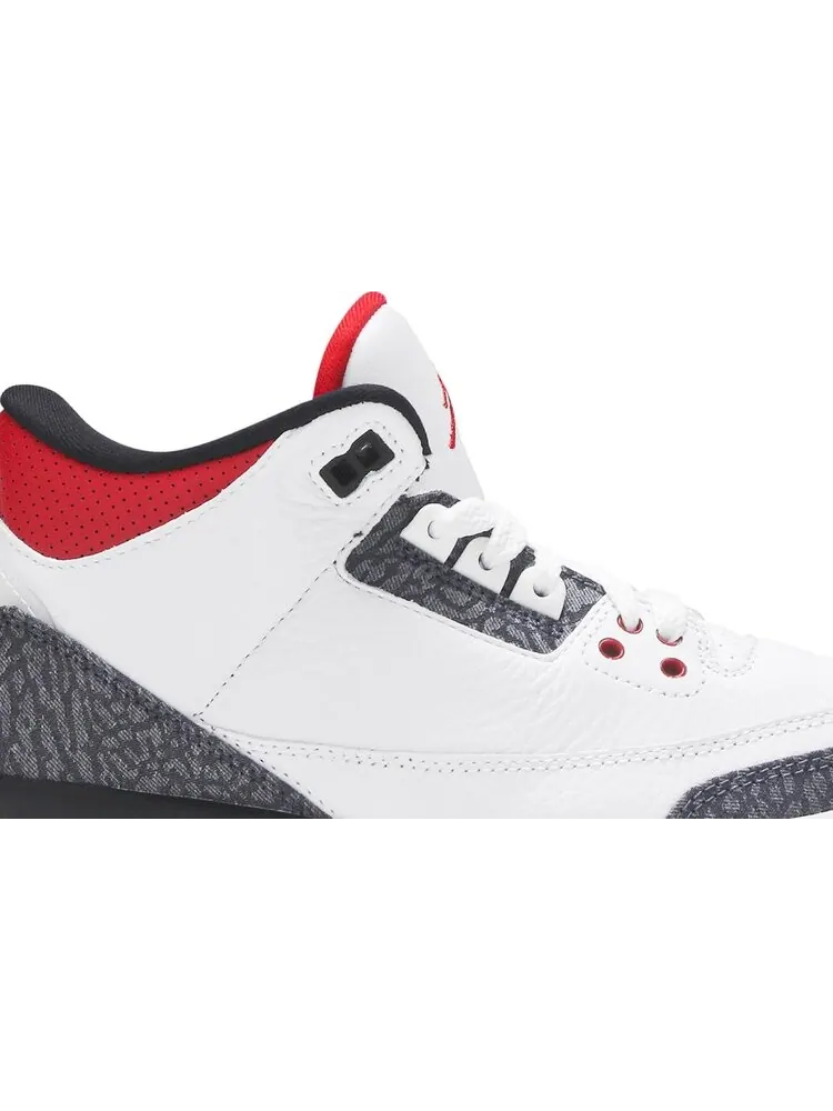 Кроссовки Air Jordan 3 Retro Denim SE GS Fire Red — изображение 2 из 8, белый