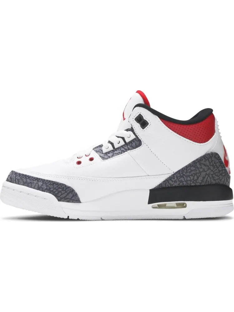 Кроссовки Air Jordan 3 Retro Denim SE GS Fire Red — изображение 3 из 8, белый