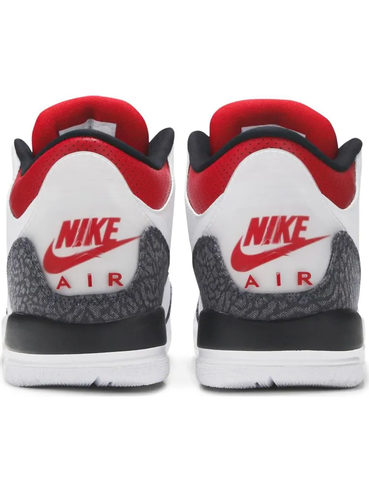 Кроссовки Air Jordan 3 Retro Denim SE GS Fire Red — изображение 6 из 8, белый