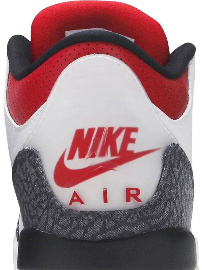 Кроссовки Air Jordan 3 Retro Denim SE GS Fire Red — изображение 7 из 8, белый