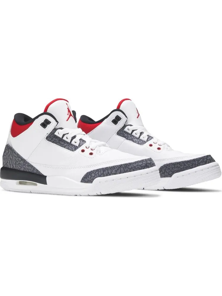 Кроссовки Air Jordan 3 Retro Denim SE GS Fire Red — изображение 8 из 8, белый