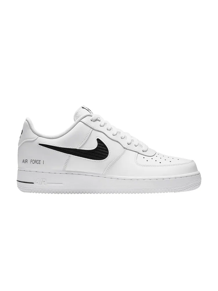 Кроссовки Nike Air Force 1 '07 LV8 'Cut Out Swoosh - White Black' — изображение 1 из 1, белый/черный/белый