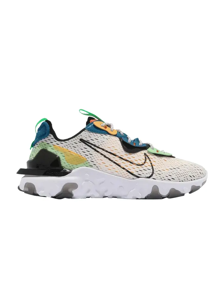 Кроссовки Nike React Vision 'Phantom Green Abyss' — изображение 1 из 1, зеленый/оранжевый/черный