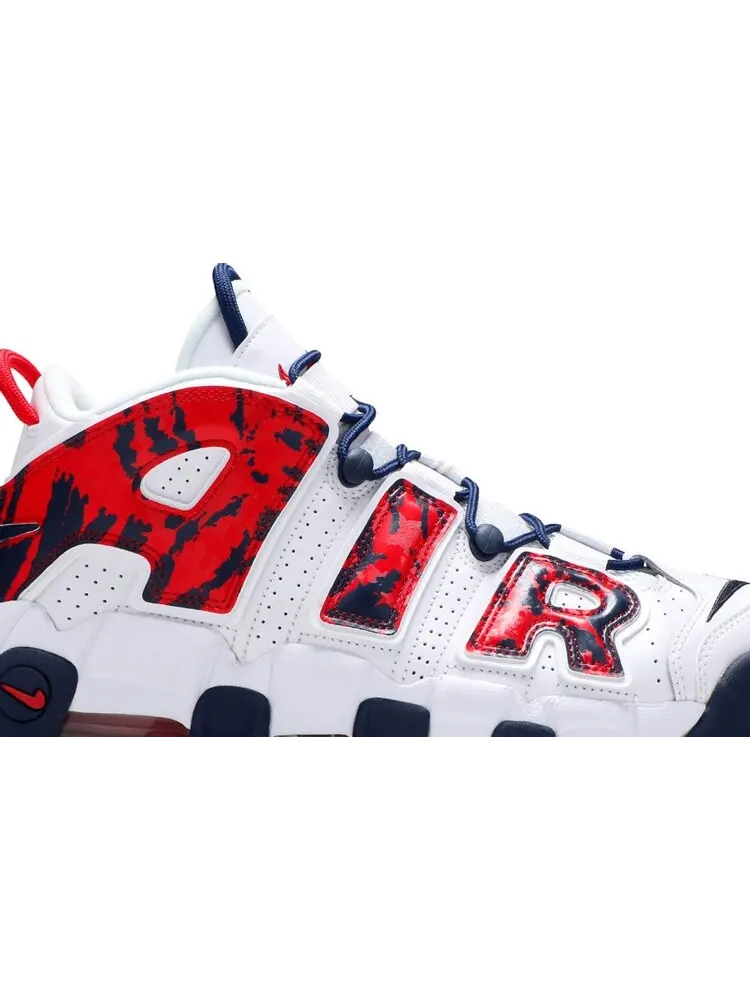 Кроссовки Nike Air More Uptempo 'Red Navy Camo' — изображение 2 из 8, белый