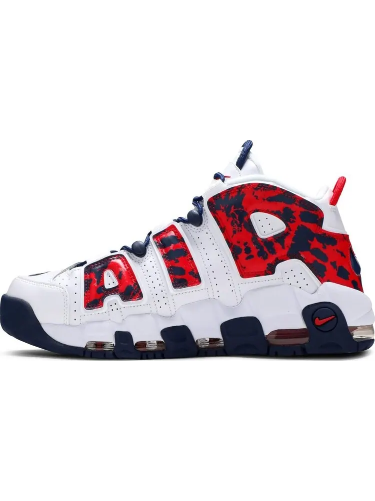 Кроссовки Nike Air More Uptempo 'Red Navy Camo' — изображение 3 из 8, белый