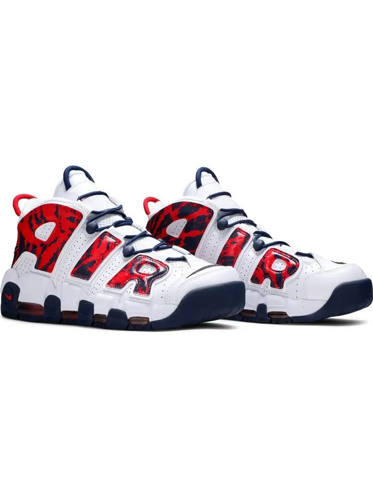 Кроссовки Nike Air More Uptempo 'Red Navy Camo' — изображение 8 из 8, белый