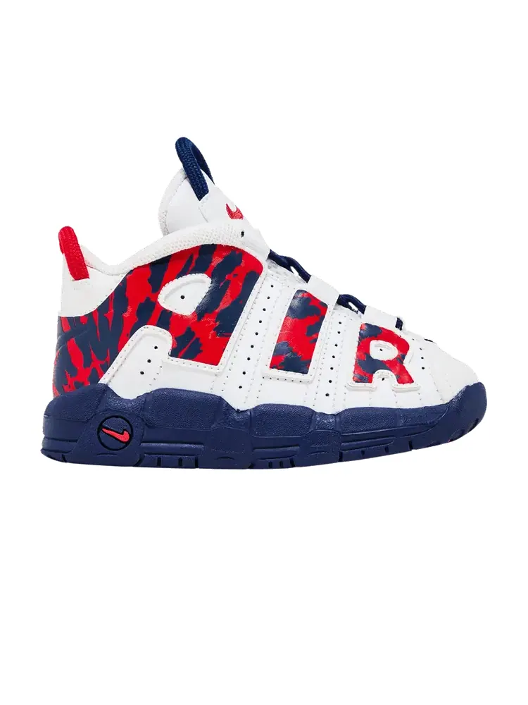 Кроссовки Nike Air More Uptempo TD 'Red Navy Camo' — изображение 1 из 9, белый/красный/синий