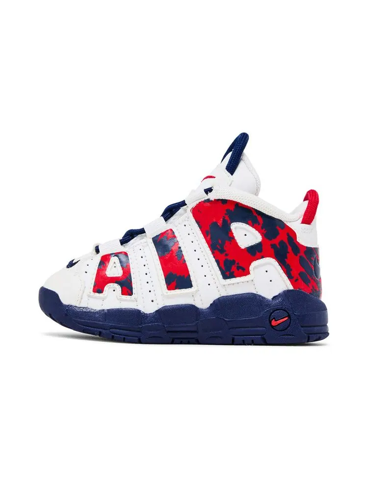 Кроссовки Nike Air More Uptempo TD 'Red Navy Camo' — изображение 4 из 9, белый/красный/синий