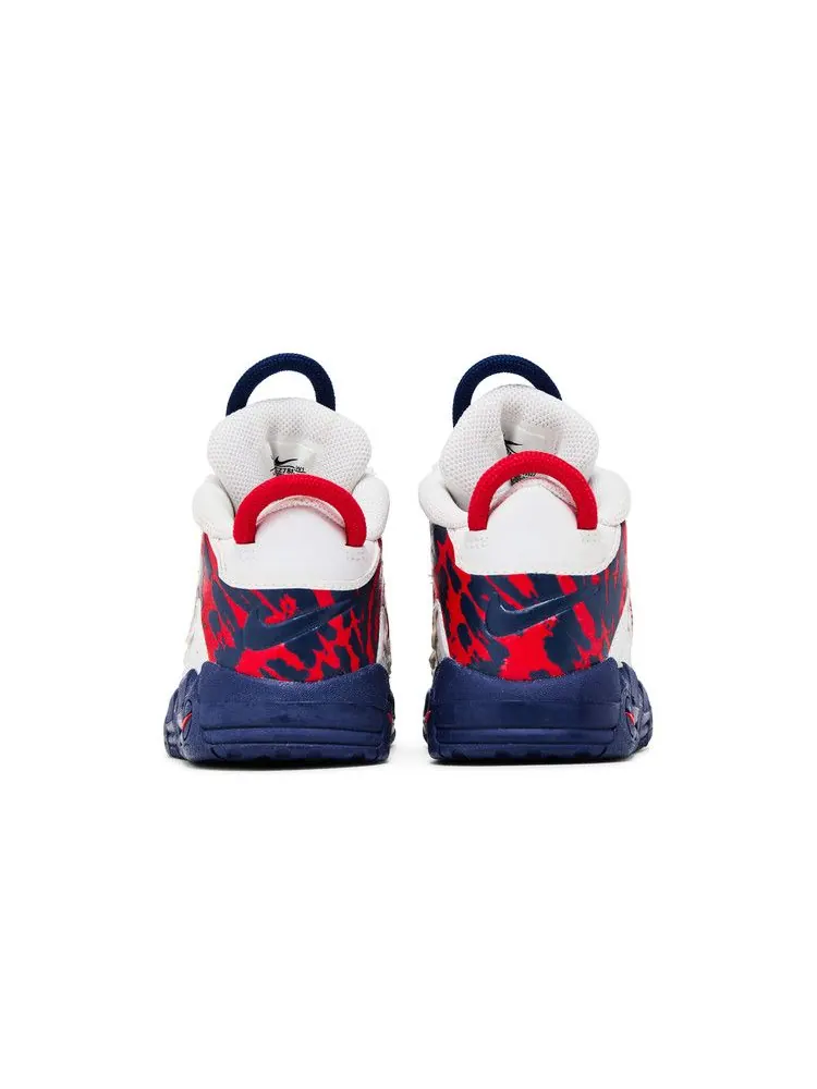 Кроссовки Nike Air More Uptempo TD 'Red Navy Camo' — изображение 7 из 9, белый/красный/синий