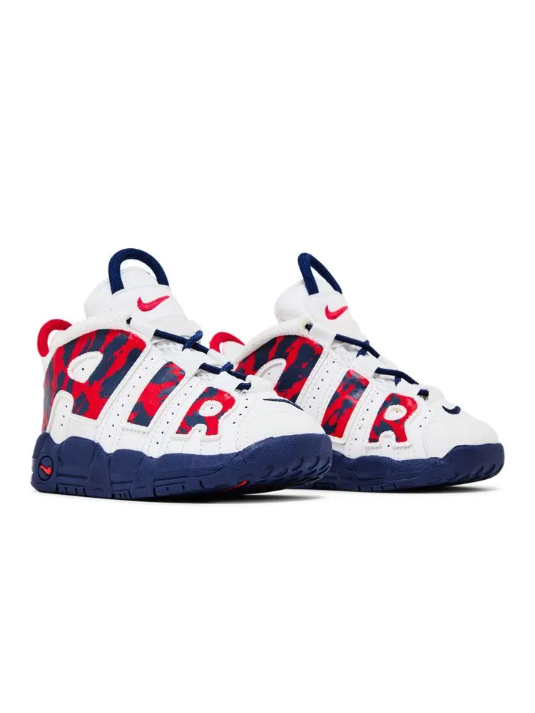 Кроссовки Nike Air More Uptempo TD 'Red Navy Camo' — изображение 9 из 9, белый/красный/синий